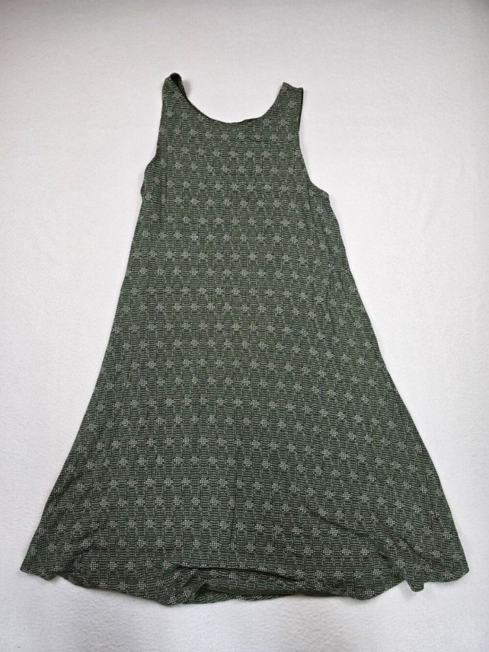 Old Navy Green Sleeveless A-Line Dress Sundress Medium Midi Cottage Core - Picture 1 of 5